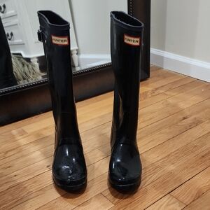Hunter Original Glossy Black Rain Boots